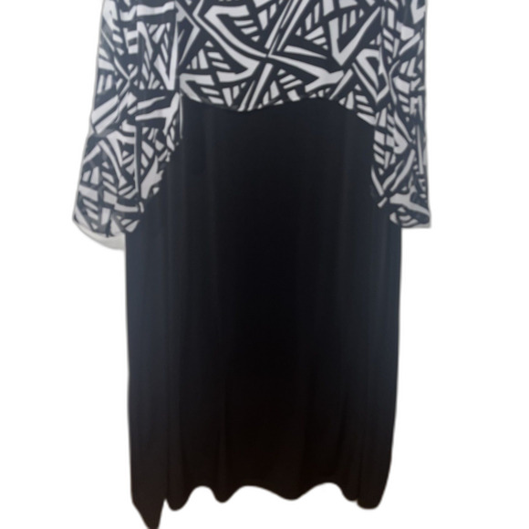 Catherines Maxi Dress Formal Black White Wedding Work Attire Business 5X - Picture 2 of 6